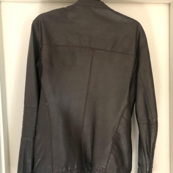 Politix Cafe Racer Leather Jacket (Men's Small) - Picture 2 of 4